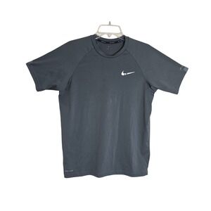 Nike Swim Shirt Mens Gray Dri-FIT UPF 40+ Rash Guard Short Sleeve 2 Pack Fair
